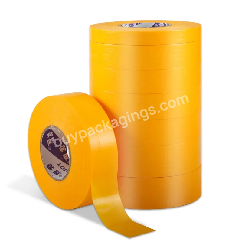 Youjiang Yellow Gold Band Masking Washi Tape Painters Tape For Painting,Decorating And Diy Crafts Spraying Washi Tape