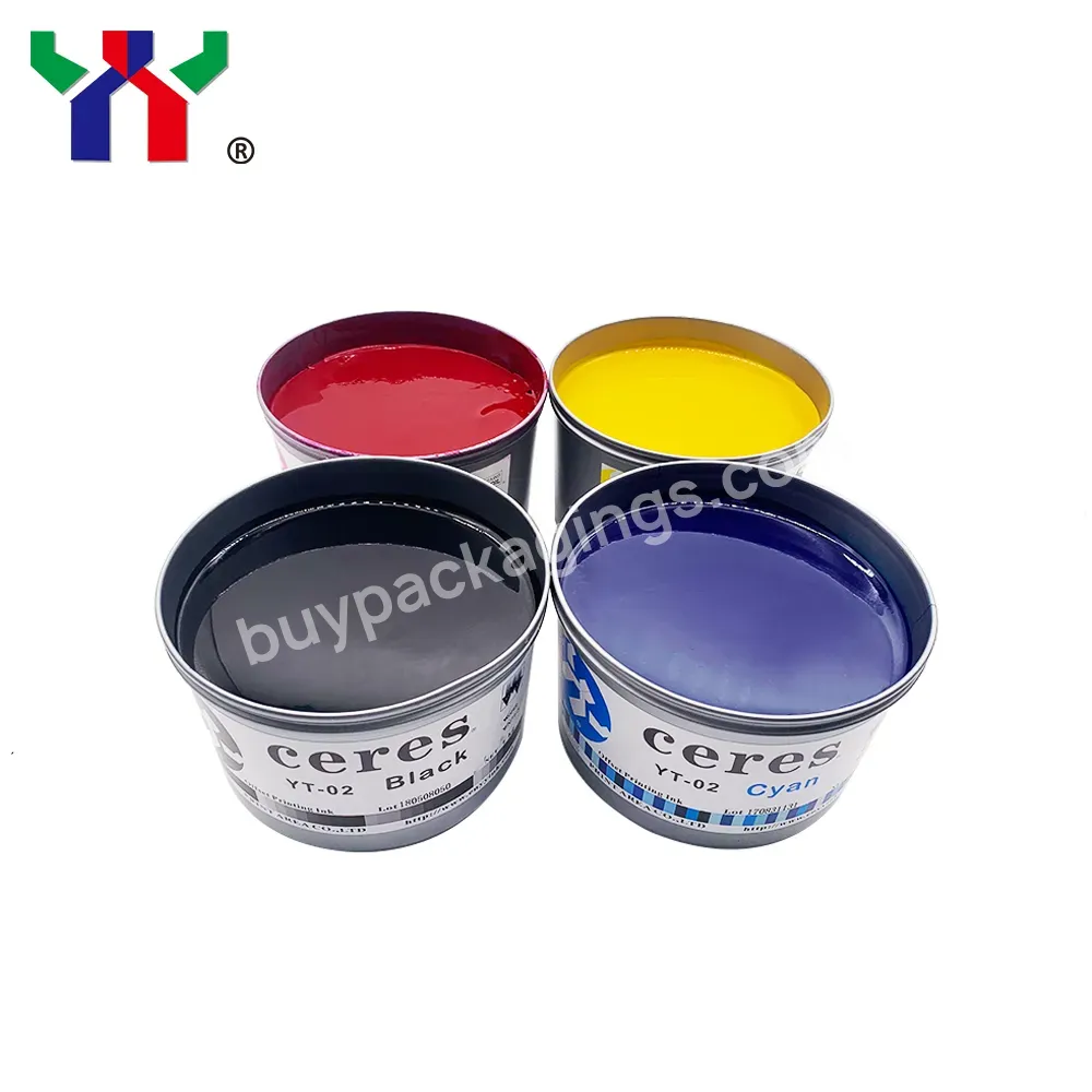 Yt-03 Eco Offset Printing Ink Anti Skinning Glossy For Banner Printing,Cyan