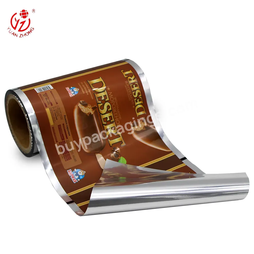 Yuanzhong Factory High Quality Custom Print Plastic Package Food Grade Film For Ice Cream Packaging