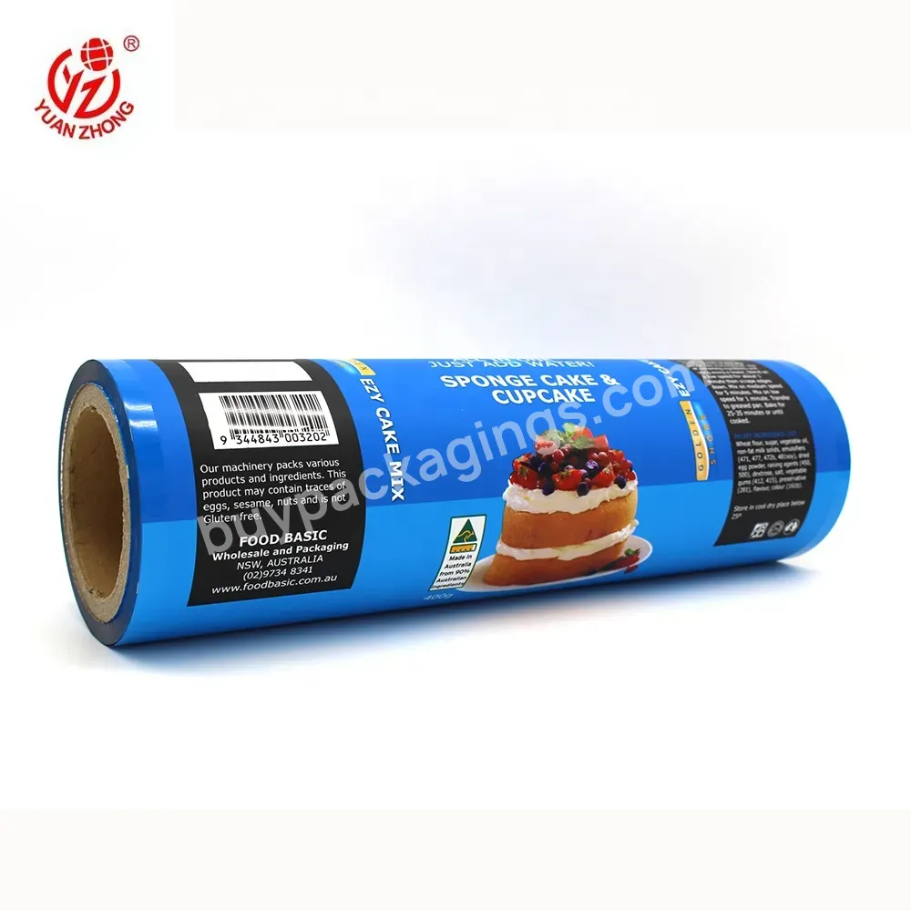 Yuanzhong Pack Food Grade Printed Plastic Food Packaging Cake Wrap Film Laminating Film Roll