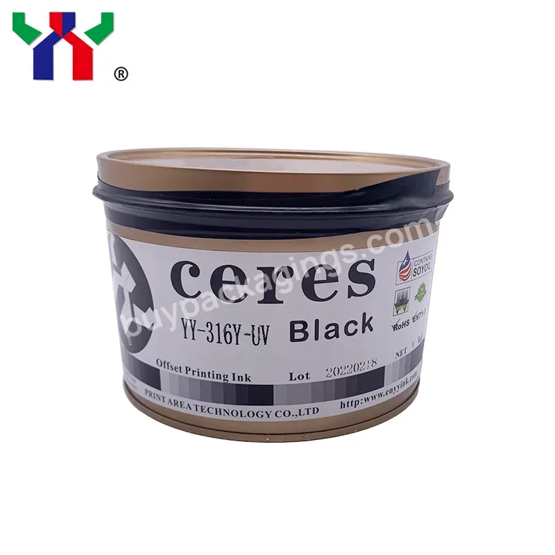 Yy-316 Ceres Offset Printing Uv Ink For Plastic,Black - Buy Uv Offset Ink,Ceres Ink,Offset Ink.