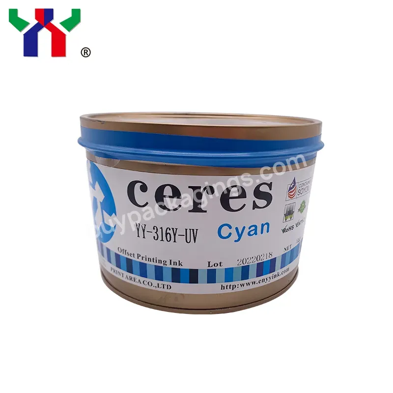 Yy-316 Ceres Offset Printing Uv Ink For Plastic,Cyan - Buy Uv Offset Ink,Ceres Ink,Offset Ink.