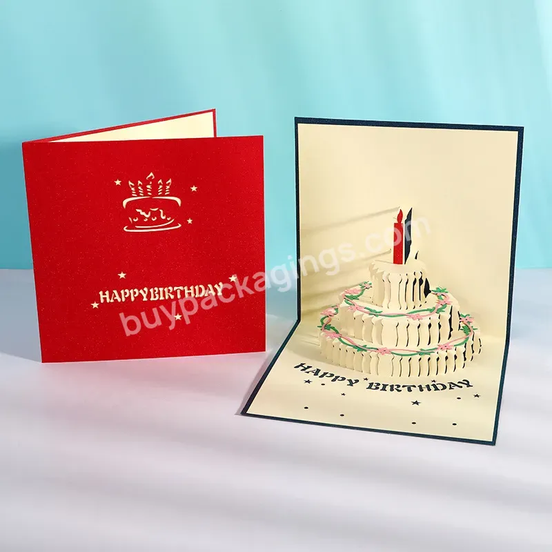 Zeecan 2023 Happy Birthday Cake For Valentine Day Christmas Birthday Gift 3d Pop Up Greeting Cards - Buy 3d Pop Up Gift Card,Thank You Pop Up Card,Gift Card Pop Up Box.