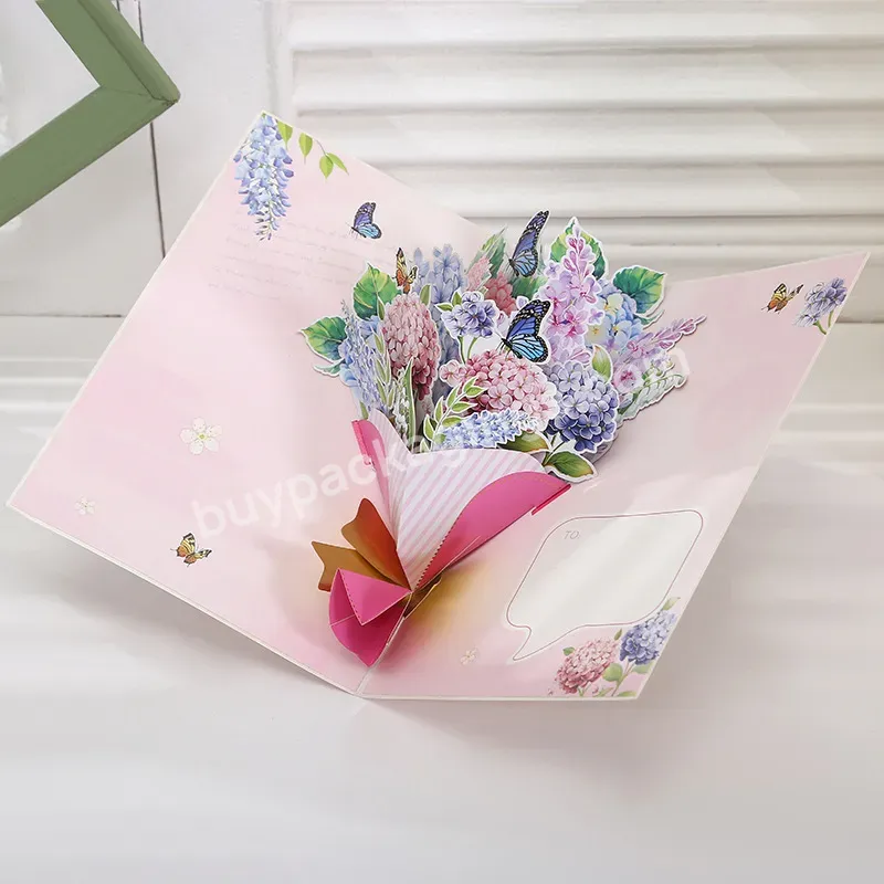 Zeecan 3d Flowers Hydrangea Bouquet Birthday Invitation Cards Pop Up Festoon Wedding Postcards Gifts Greeting Cards - Buy Greeting Card Luxury,Easter Greeting Cards,3d Pop-up Flower Bouquet Greeting Card Greeting Ca.