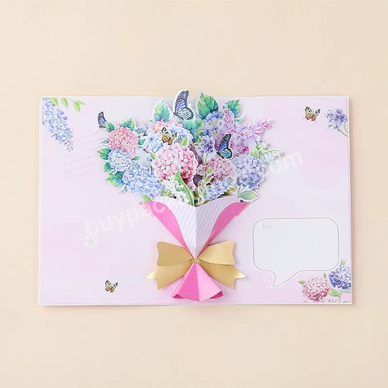 Zeecan 3d Flowers Hydrangea Bouquet Birthday Invitation Cards Pop Up Festoon Wedding Postcards Gifts Greeting Cards - Buy Greeting Card Luxury,Easter Greeting Cards,3d Pop-up Flower Bouquet Greeting Card Greeting Ca.