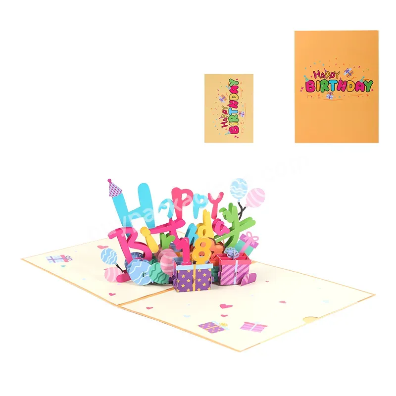 Zeecan 3d Pop Up Happy Birthday Paper Greeting Card With Envelop For Birthday Invitation Card Pop Up Birthday Cake - Buy Custom Birthday Cards,Birthday Cards 3d,Invitation Card For Birthday Party.