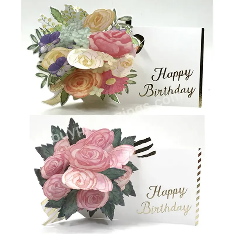 Zeecan 3d Pop Up Mothers Day Cards Gifts Floral Bouquet Greeting Cards Flowers For Mom Wife Birthday Sympathy Get Well