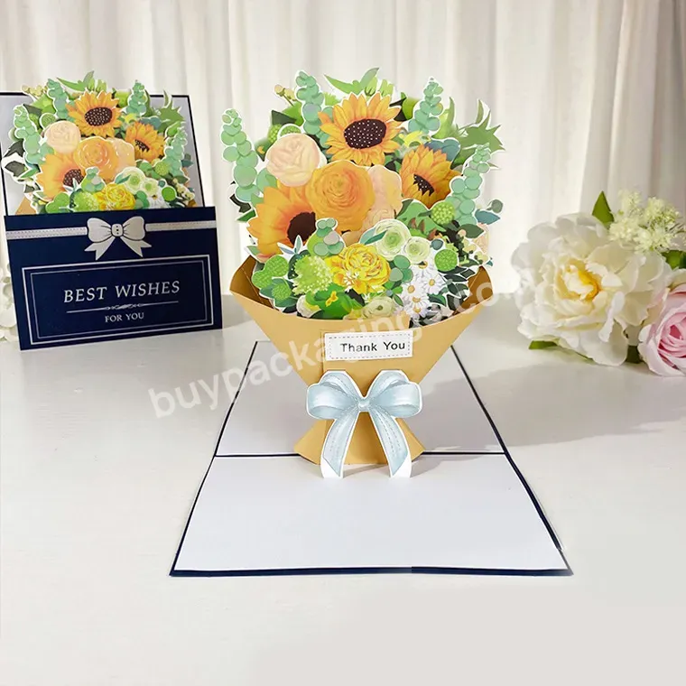 Zeecan Best Mum Children Souvenir 3d Pop Up Stereo Sunflower Greeting Card Postcard Birthday Art Greeting Card Mothers Day Gift - Buy Assorted Greetings Card,Children Greeting Cards,Greeting Cards Souvenir.