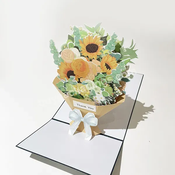 Zeecan Best Mum Children Souvenir 3d Pop Up Stereo Sunflower Greeting Card Postcard Birthday Art Greeting Card Mothers Day Gift - Buy Assorted Greetings Card,Children Greeting Cards,Greeting Cards Souvenir.