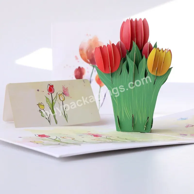 Zeecan Birthday Cards Pop Up 3d Tulip Bouquet Card Valentines Day Pop Up Greeting Card For Anniversary Wedding - Buy Pop Greeting Card,Greeting Card Assorted Handmade,Retail Display Greeting Cards.