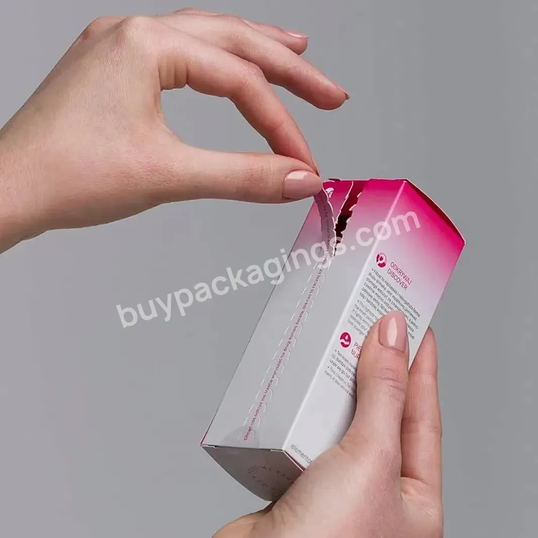 Zeecan Branded Design Bottle Zip Lock Shipping Paper Box For Cosmetics
