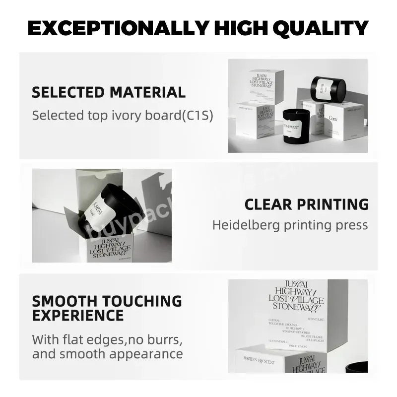 Zeecan Branded Design Collapsible Serum Paper Luxury Personalized Candle Packaging Boxes