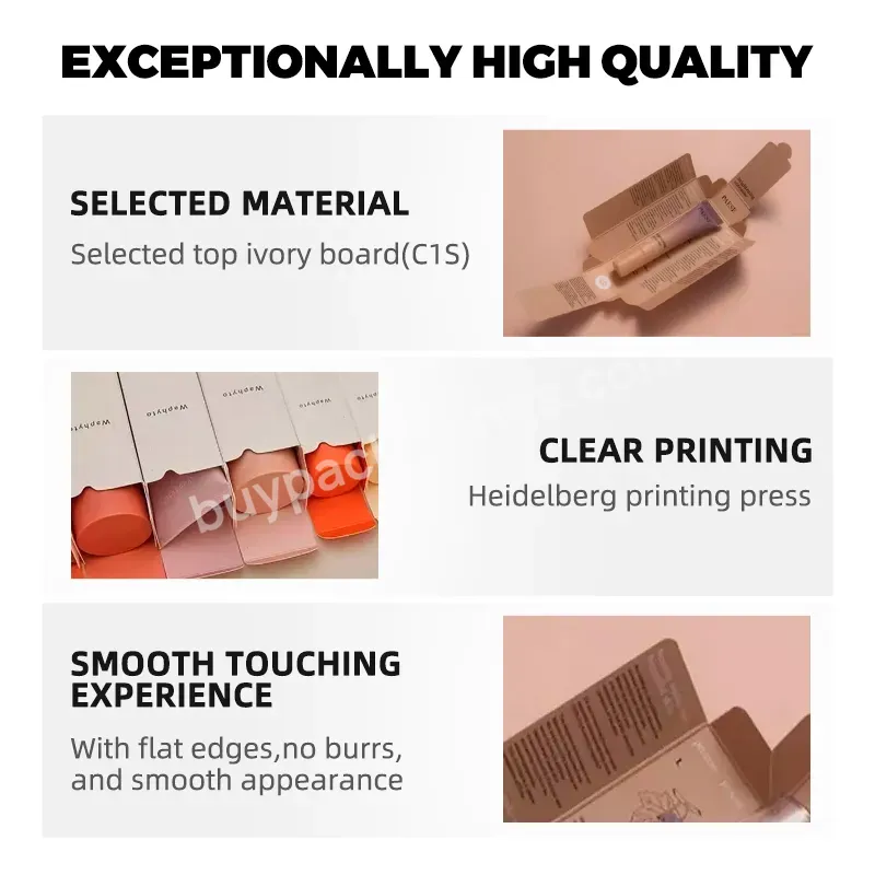 Zeecan Branded Design Portable Beauty Sponge Skincare Cream Cosmetic Paper Box Packaging Luxury
