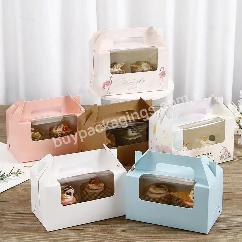 Zeecan Branded Packaging Design House Shaped Gift Box With Window Clear Customise Cake Box Packaging Clear Cake Box With Lid