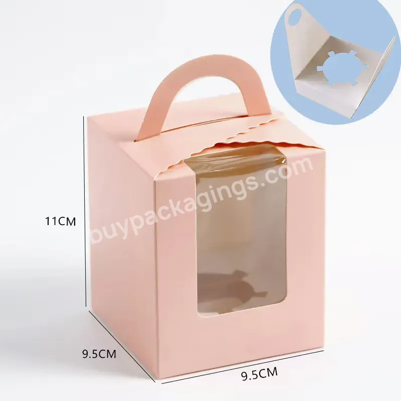 Zeecan Branded Packaging Design House Shaped Transparent Cake Boxes Packaging Gift Box Window Cookie And Cake Gift Box