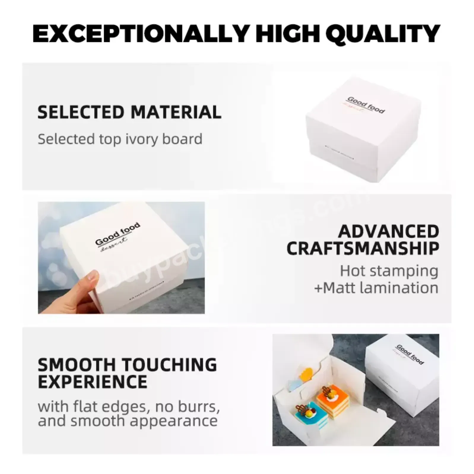 Zeecan Branded Packaging Design Organic Food Box Kraft Gift Boxes With Lid Eco-friendly Cake Box