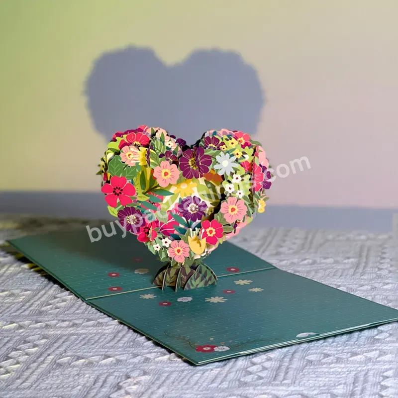 Zeecan Custom Love Heart Flower Heart Happy Valentines Day Gift Pop Up Greeting Cards Gift Valentineday Printing Greeting Card - Buy Birthday Card,Birthday Cards Greeting,Custom Greeting Card Printing.