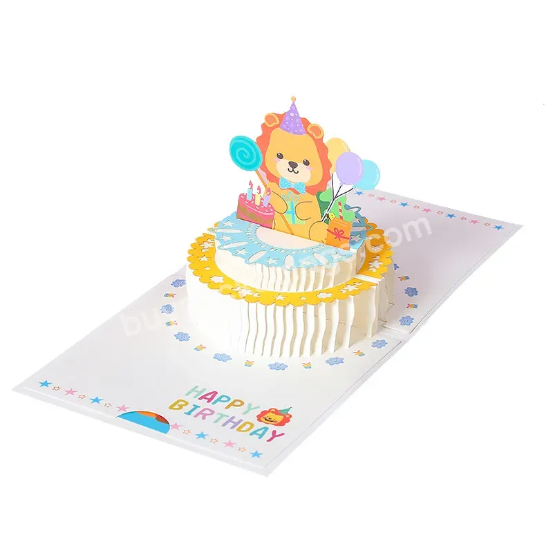 Zeecan Custom Print Creative Cake 3d Birthday Invitation Card Pop Up Paper Carving Happy Birthday Cards Wholesale - Buy Birthday Cards Bulk,Birthday Invitation Cards,Birthday Cards Custom Print.