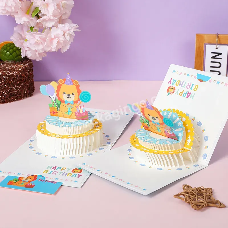 Zeecan Custom Print Creative Cake 3d Birthday Invitation Card Pop Up Paper Carving Happy Birthday Cards Wholesale - Buy Birthday Cards Bulk,Birthday Invitation Cards,Birthday Cards Custom Print.