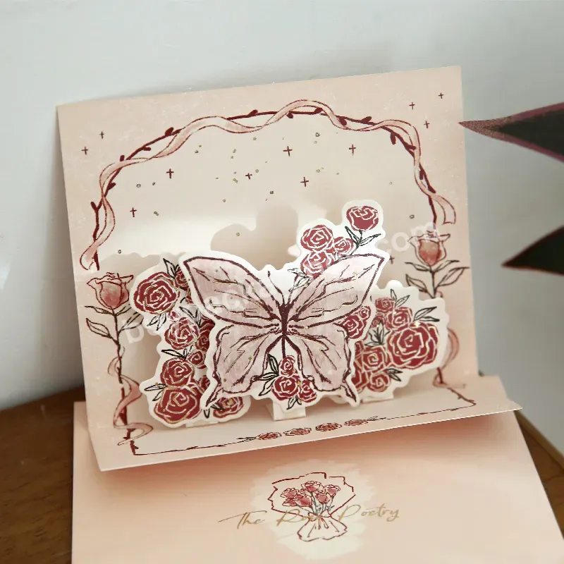 Zeecan Diy Mothers Day Gift Butterfly Pop Up Flower Bouquet Custom Printing Greeting Card Celebrate Holiday With Envelope - Buy Butterfly Pop Up Card,Pop Up Greeting Card Flower Bouquet 3d,Greeting Cards With Envelope.