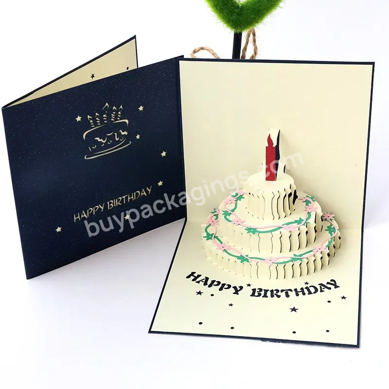 Zeecan Handicraft Laser Cutting 3d Pop Up Greeting Card Happy Birthday Cake Invitation Card Best Greeting Cards - Buy Customised Greeting Card Suppliers,Printed Greeting Cards Suppliers,Teachers Day Greeting Card.