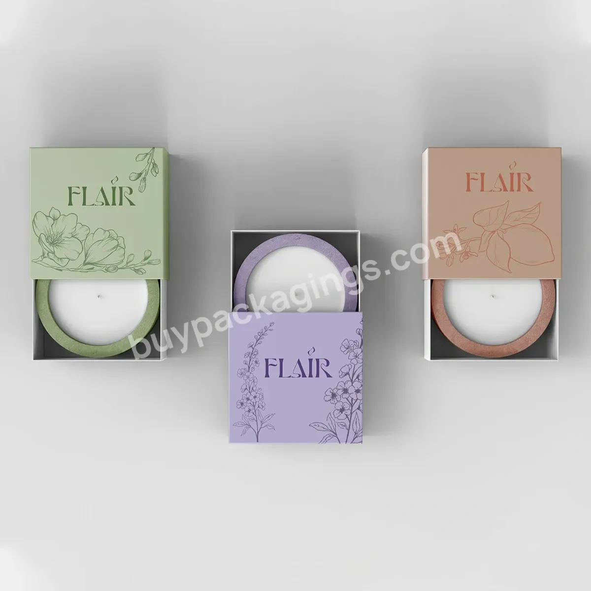 Zeecan High-end Branding Gift Packaging Candle Folding Paper Takeout Box With Customized Logo
