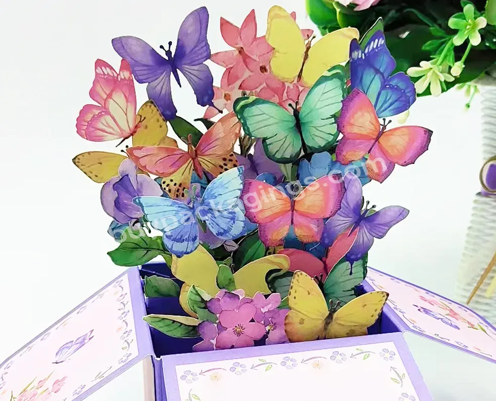 Zeecan High Quality Butterfly And Floral Pop Up Card Wholesale 3d Pop Up Cards Mom Gift Mother Day Gift Idea Greeting Cards - Buy Flower Pop Up Greeting Card,Green Butterfly And Floral Pop Up Cards,Thankful Card Greeting Card.