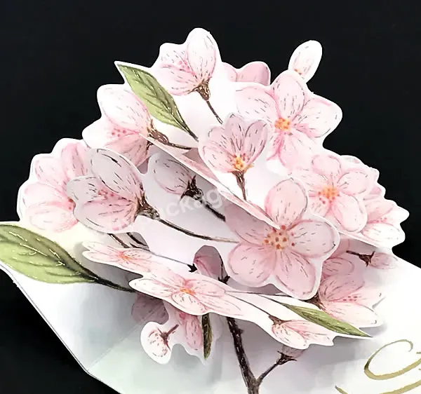 Zeecan Hot Sale Give A Pleasant Surprise To The Birthday Boy Or Girl With An Exquisite Five-petal Cherry Blossom 3d Pop Up Card - Buy Pop Up Greeting Card Supplier,Pop Up Card Manufacturer Suppliers,Pop Up 3d Card Mailer.