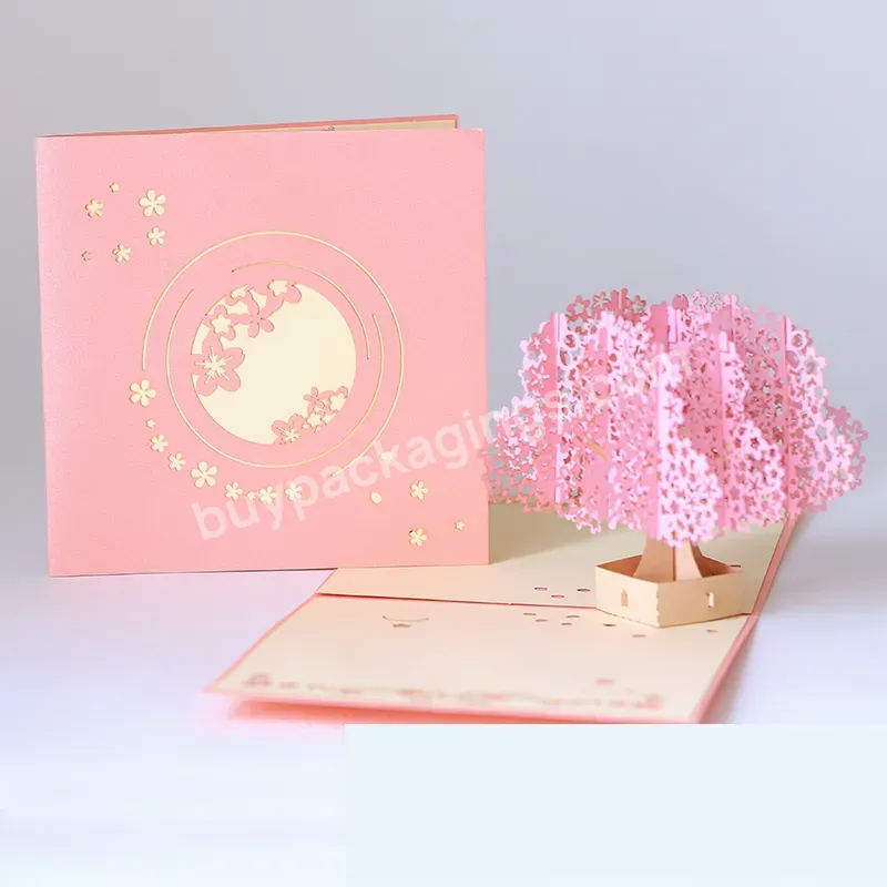 Zeecan Mother's Day Blank Happy Birthday Pop Up Card Romantic Cherry Tree Greeting Holiday Pop Up 3d Card - Buy Cherry Tree Greeting Card,Greeting Cards Blank,Birthday Cake Pop Up Card.