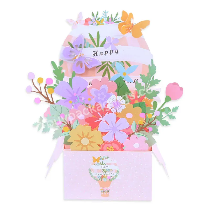 Zeecan Mothers Day German Valentines Thanksgiving Teachers High Quality 3dfresh Flower Bouquet Greeting Card Pop Up Cards - Buy Scented Birthday Cards,Cute Birthday Cards,Birthday Cards Wholesale.