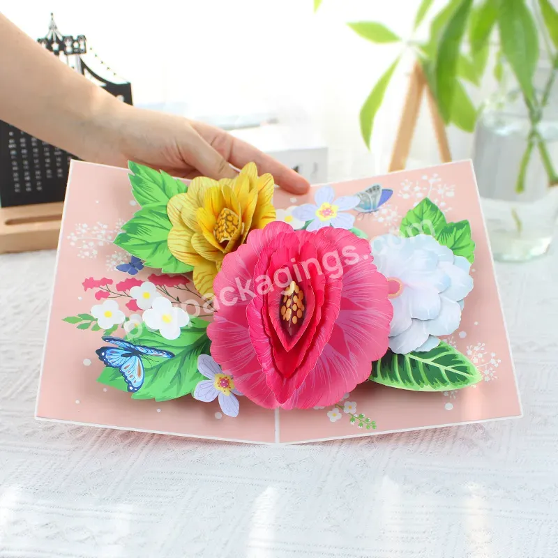 Zeecan New Design Custom Paper Pop Up Cards Roses Cherry Flower Bouquet 3d Pop Up Mothers Day Greeting Cards - Buy Bouquet Pop Up Christmas Card,Pop Up Card Roses,Cherry Blossom Pop Up Card.