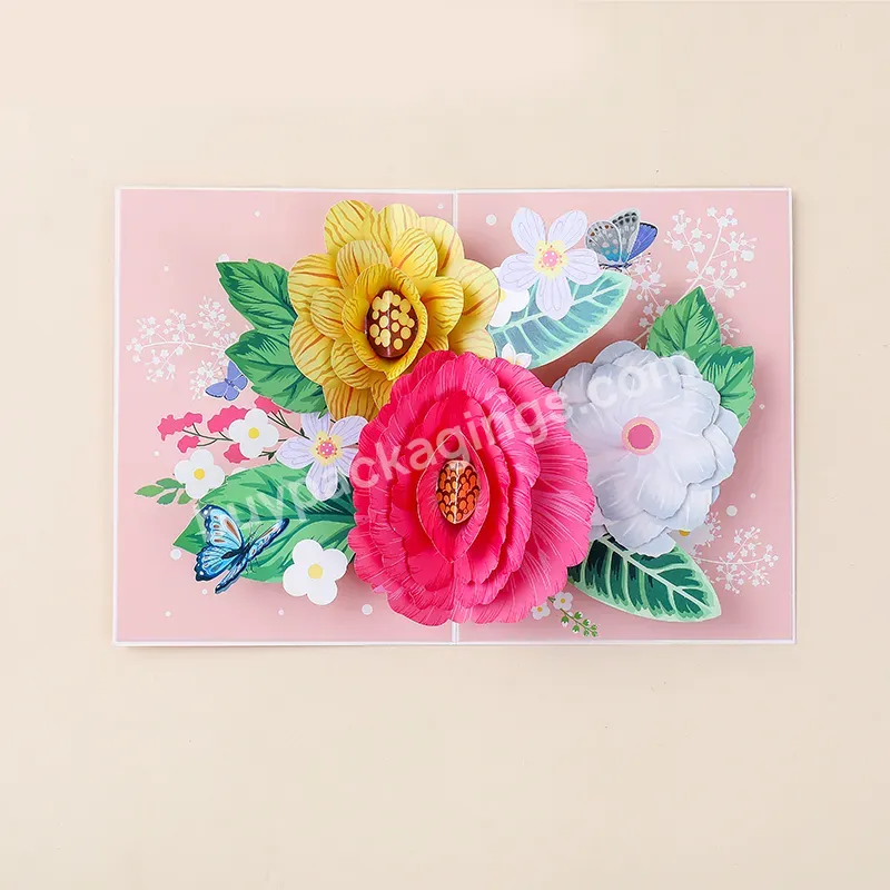 Zeecan New Design Custom Paper Pop Up Cards Roses Cherry Flower Bouquet 3d Pop Up Mothers Day Greeting Cards - Buy Bouquet Pop Up Christmas Card,Pop Up Card Roses,Cherry Blossom Pop Up Card.