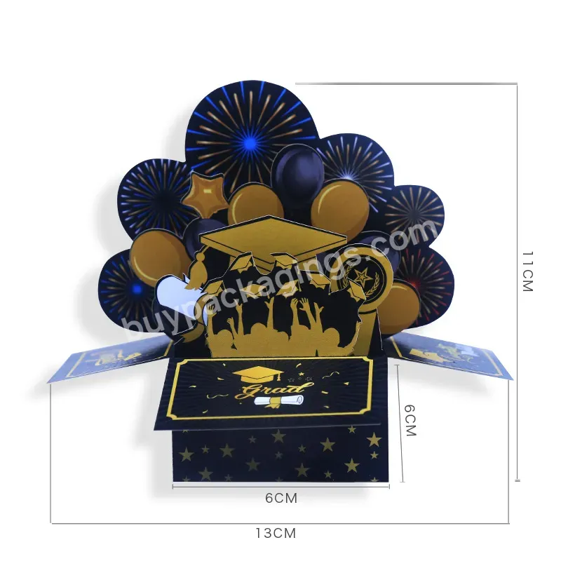 Zeecan Paper Pop Up Cards Forevergraduation Fireworks And Balloons 3d Popup Greeting Cards With Note Card And Envelope - Buy Happy Birthday Card 3d Customize,3d Pop Up Happy Birthday Cards Yiwu,3d Pop Up Happy Birthday Cards Flower.