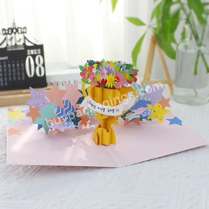 Zeecan Pop Up Card Luxury Greeting Card 3d Three-dimensional Gift Handmade Birthday Party Flower Trophy Invitation Greeting Card - Buy Greeting Cards Birthday,Birthday Pop Up Card,3d Birthday Paper Cards.