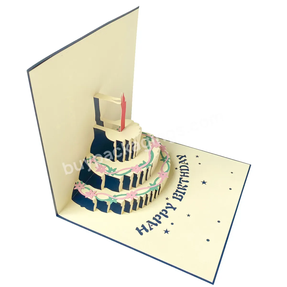 Zeecan Wholesale Birthday 3d Pop Up Card Laser Cut Postcard Handmade Cake Gifts Happy Birthday Greeting Cards - Buy Retro Greeting Cards,Greeting Card Retro Pastel,Make Custom Greeting Cards.