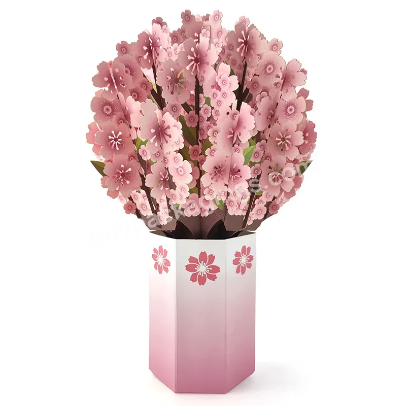 Zeecan Wholesale Wedding Cards Cherry Blossom Bouquet Pop Up Flower Card Bouquet 3d Pop Up Greeting Cards - Buy 3d Flower Bouquet Card Pop Up Flower Flora,Paper Pop Up Cards Flower,Happy Birthday Pop Up Card.