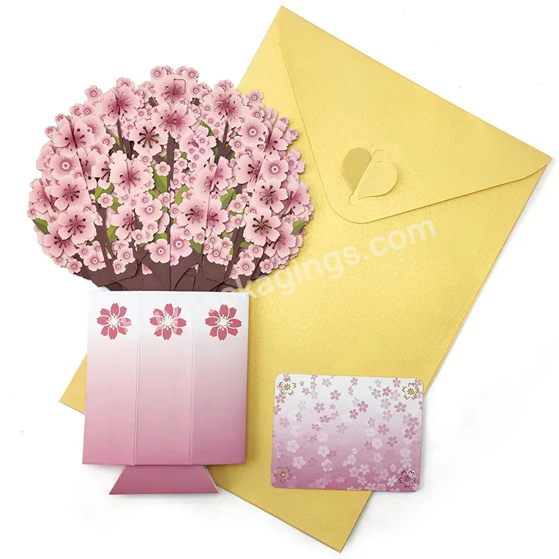 Zeecan Wholesale Wedding Cards Cherry Blossom Bouquet Pop Up Flower Card Bouquet 3d Pop Up Greeting Cards - Buy 3d Flower Bouquet Card Pop Up Flower Flora,Paper Pop Up Cards Flower,Happy Birthday Pop Up Card.