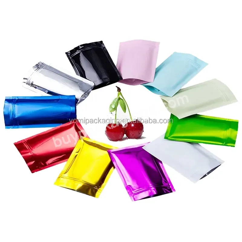Zip Lock Custom Mylar Matte Plastic Courier Smell Proof Candy Aluminum Packaging Customized Plastic Bags