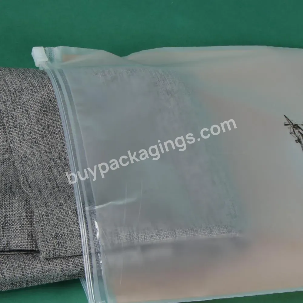 Zip Top Frosted Slider Cpe/pp Bio Bags Cute Plastic Clothing Packaging Bag