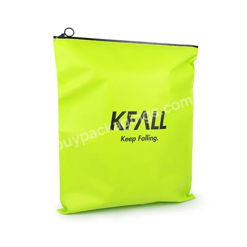 Ziplock Bags For Clothes Packaging Frosted Zipper Plastic Pouch Bag Custom Print Logo