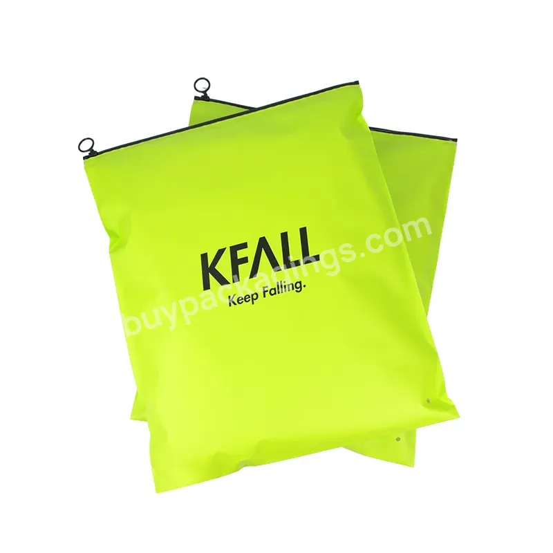 Ziplock Bags For Clothes Packaging Frosted Zipper Plastic Pouch Bag Custom Print Logo