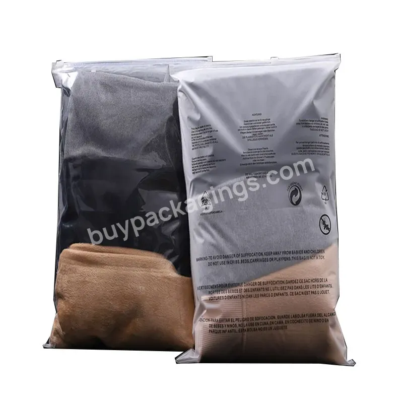 Ziplock Clothes Packaging Custom Frosted Zip Seal Plastic Bags For Clothing Zipper Bag