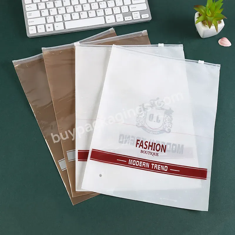 Ziplock Logo Custom Packaging Shipping Cloth Bag Zip Bag Resealable Plastic Bags For Clothing