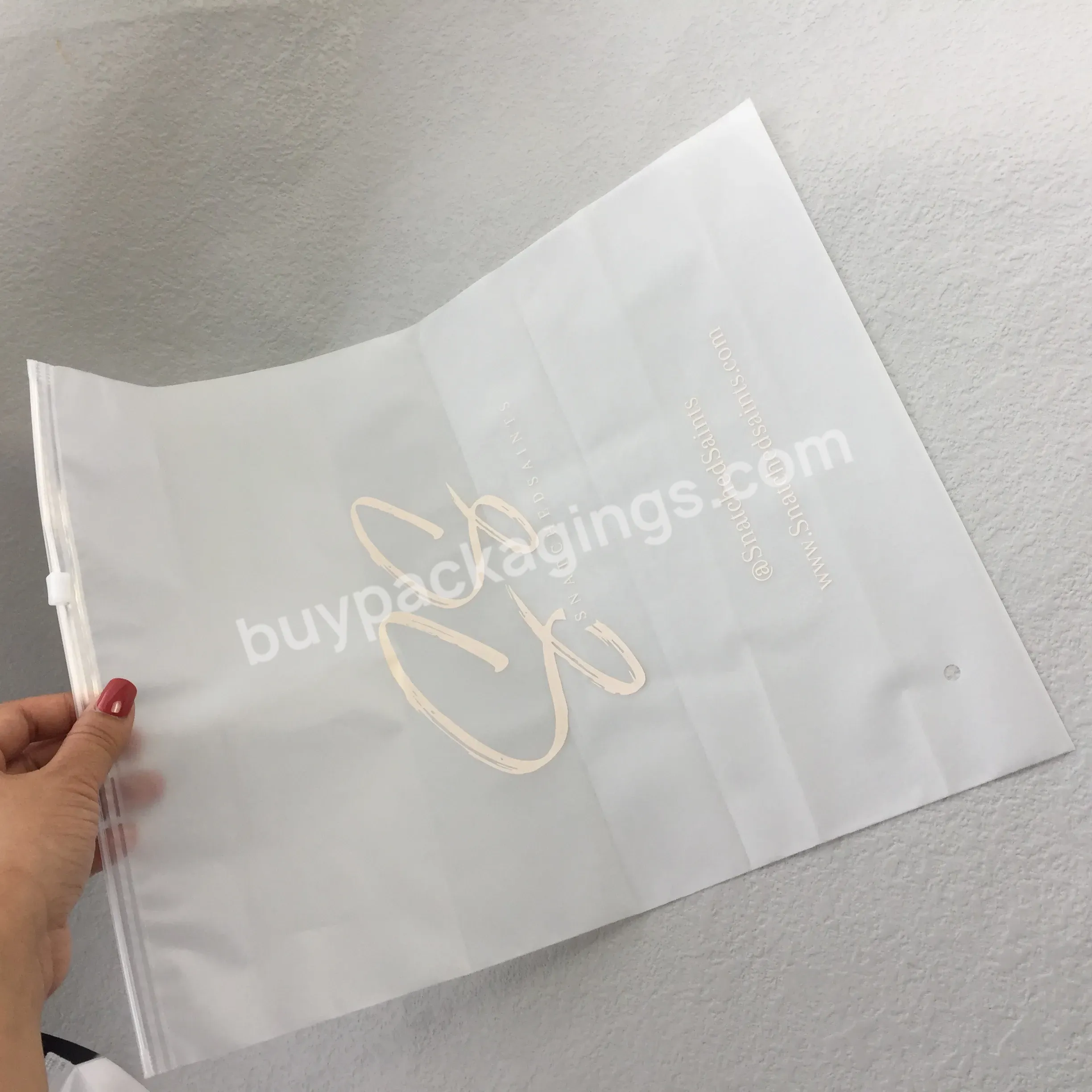 Zipper Bag Wig Customised Plastic Eco-friendly Packaging For Hoodie Swimsuit Bikini Pack With Logo Print - Buy Plastic Packaging For Clothing,Clear Plastic Packaging Bags,Customised Plastic Packaging.