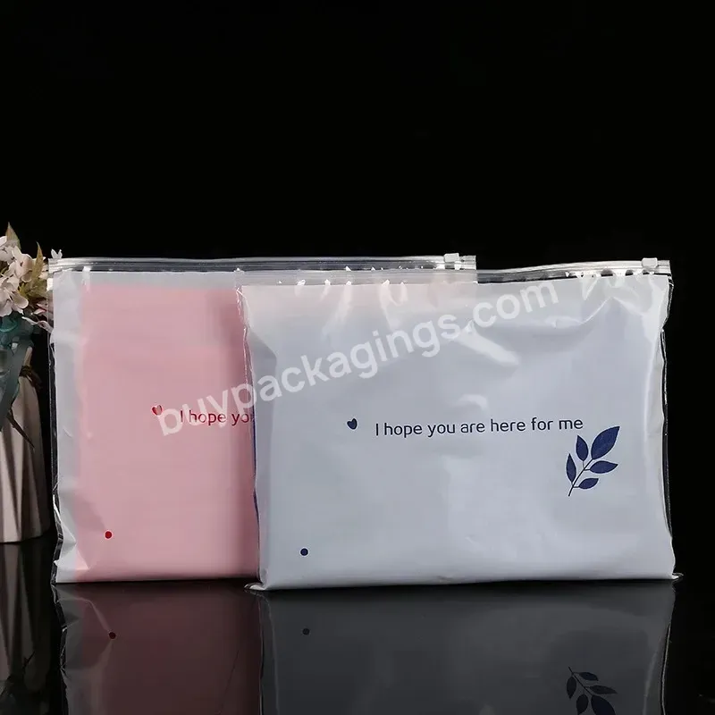 Zipper Customized Logo Size Style Clear Or Frosted Plastic Bags Cpe Clothing Packaging Home Storage Bag Dust-proof Custom