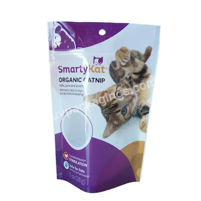 Zipper Top Custom Plastic Packaging Stand Up Zip Lock Cat Dog Pet Food Bags