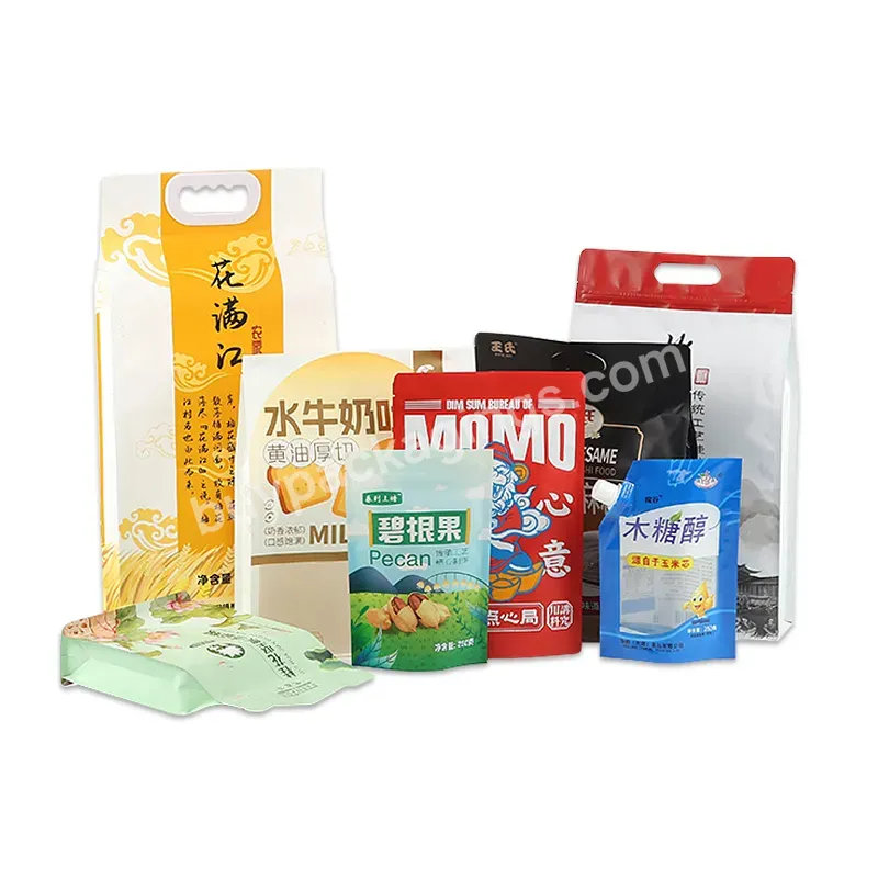 Zipper Top Hdpe Plastic Bags China Oem Custom Logo Industrial Surface Packaging For Food