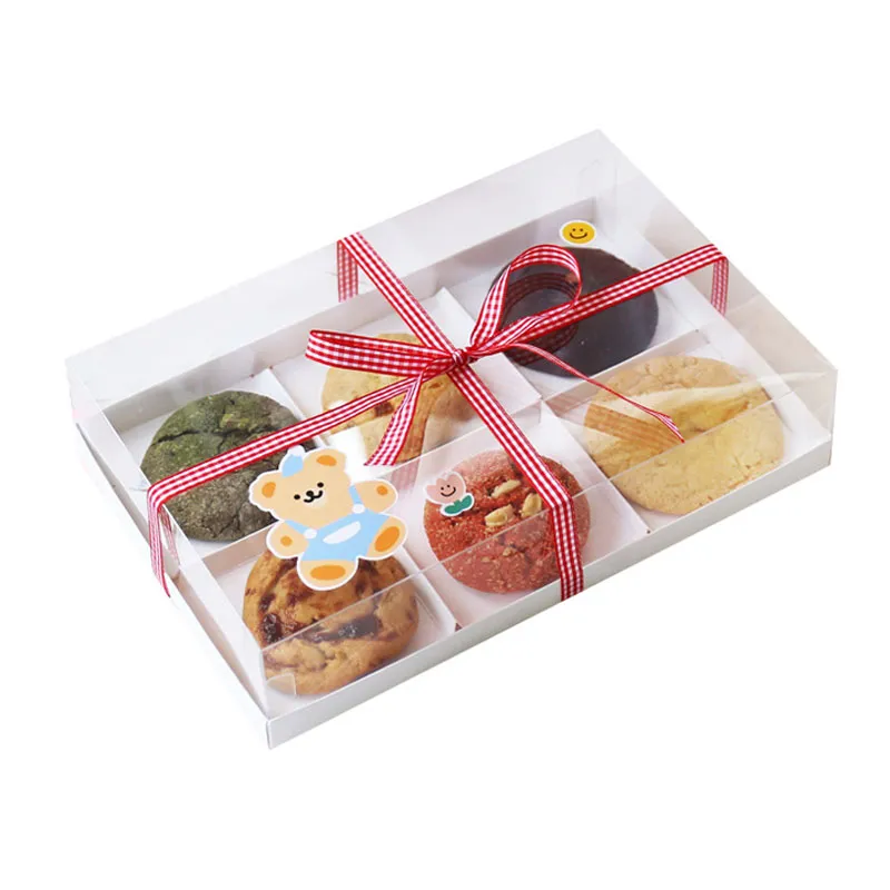 ZL Custom Wholesale Macaron Donuts Cake Christmas Display Paper Cupcake Packing Boxes With Transparent Lids And Divider Inserts