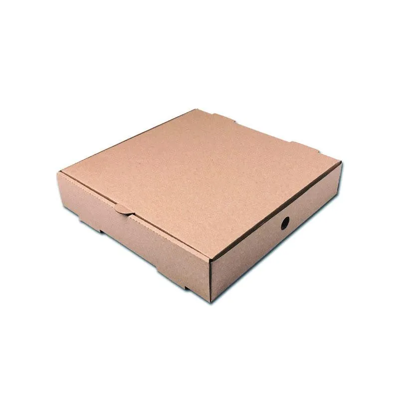 ZL Wholesale 12 Inch Food Grade Biodegradable Corrugated Black Kraft Paper Packaging Empty OEM Custom Printed Pizza Box