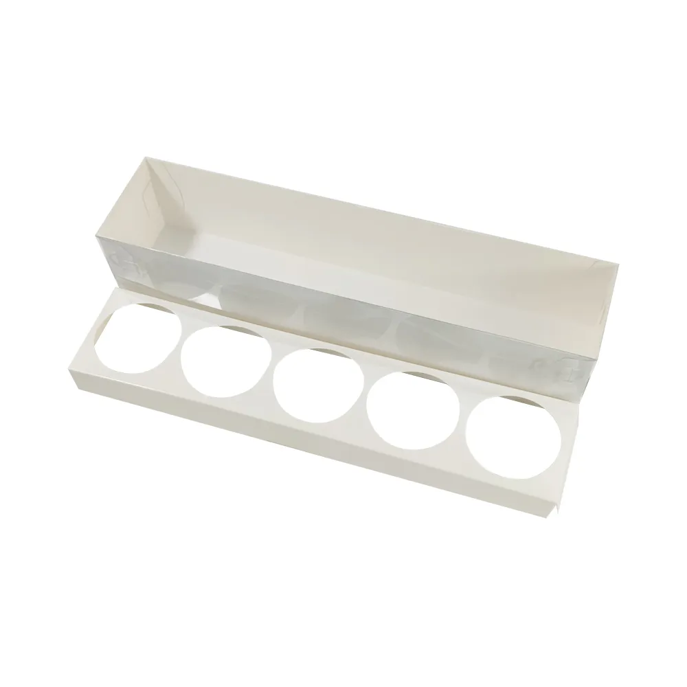 ZL Wholesale Cheapest Eco-friendly Custom 6 Holes Cupcake Packaging Box With Plastic Lid